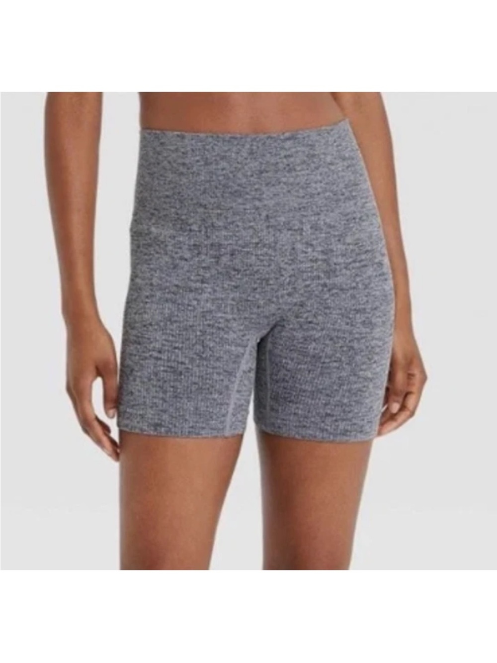 NWT Colsie Seamless Ribbed Bike Shorts Heather Gray